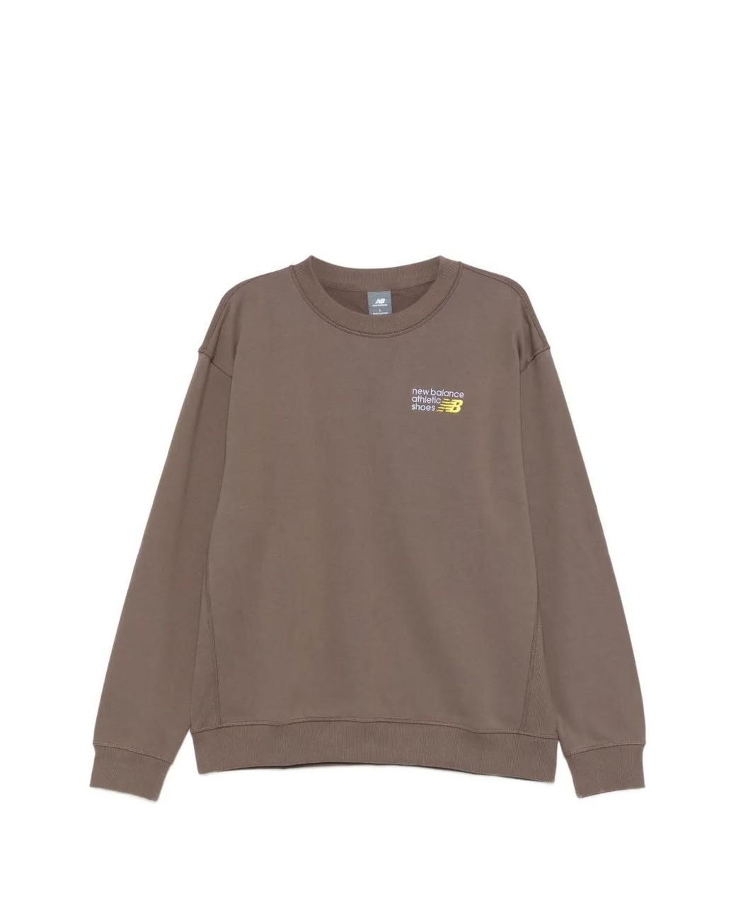 New Balance Brown Crew-Neck Sweatshirt for men