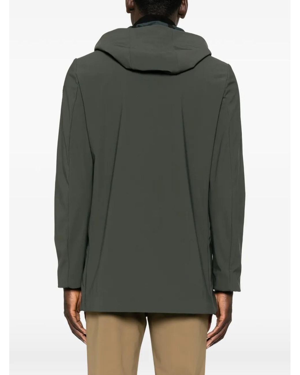 Rrd Gray Hooded Zip-Up Coat for men