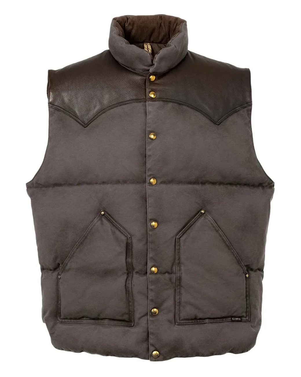 KAMIYA Brown X Rocky Mountain Featherbed Down Gilet for men