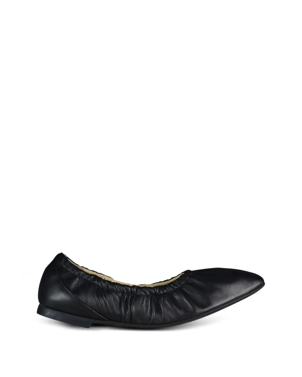 Jimmy Choo Black Elastic Square Toe Ballerina