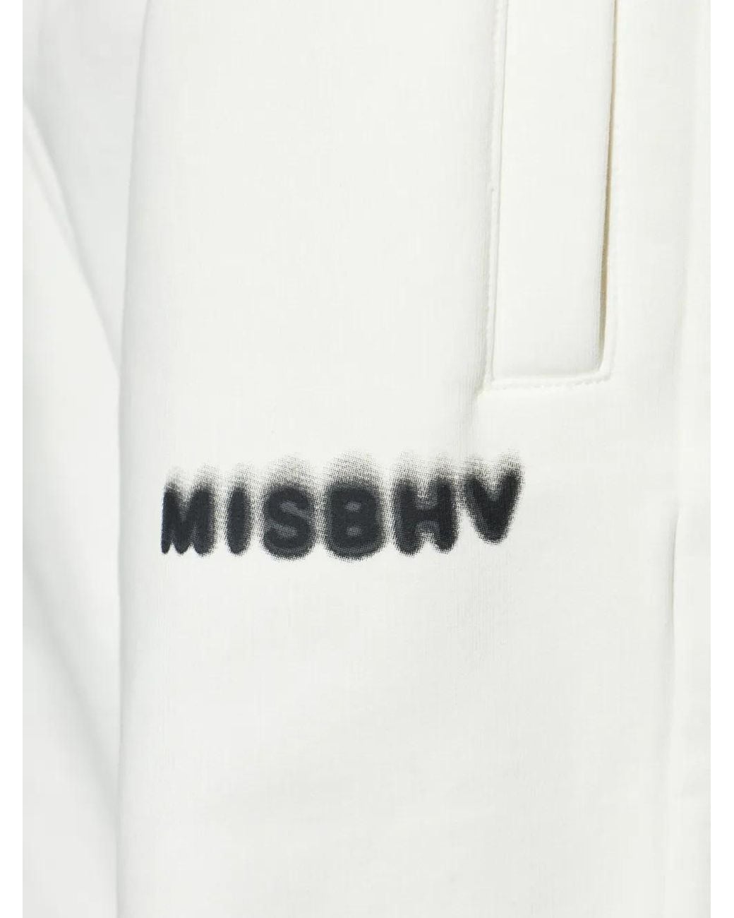 M I S B H V White Logo-Print Track Pants for men