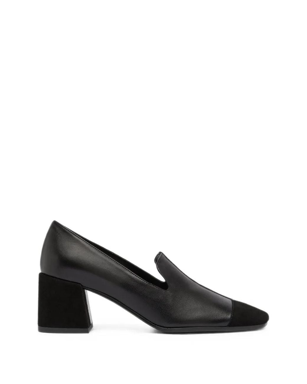 CAREL PARIS Black Silviana Panelled Leather Loafers