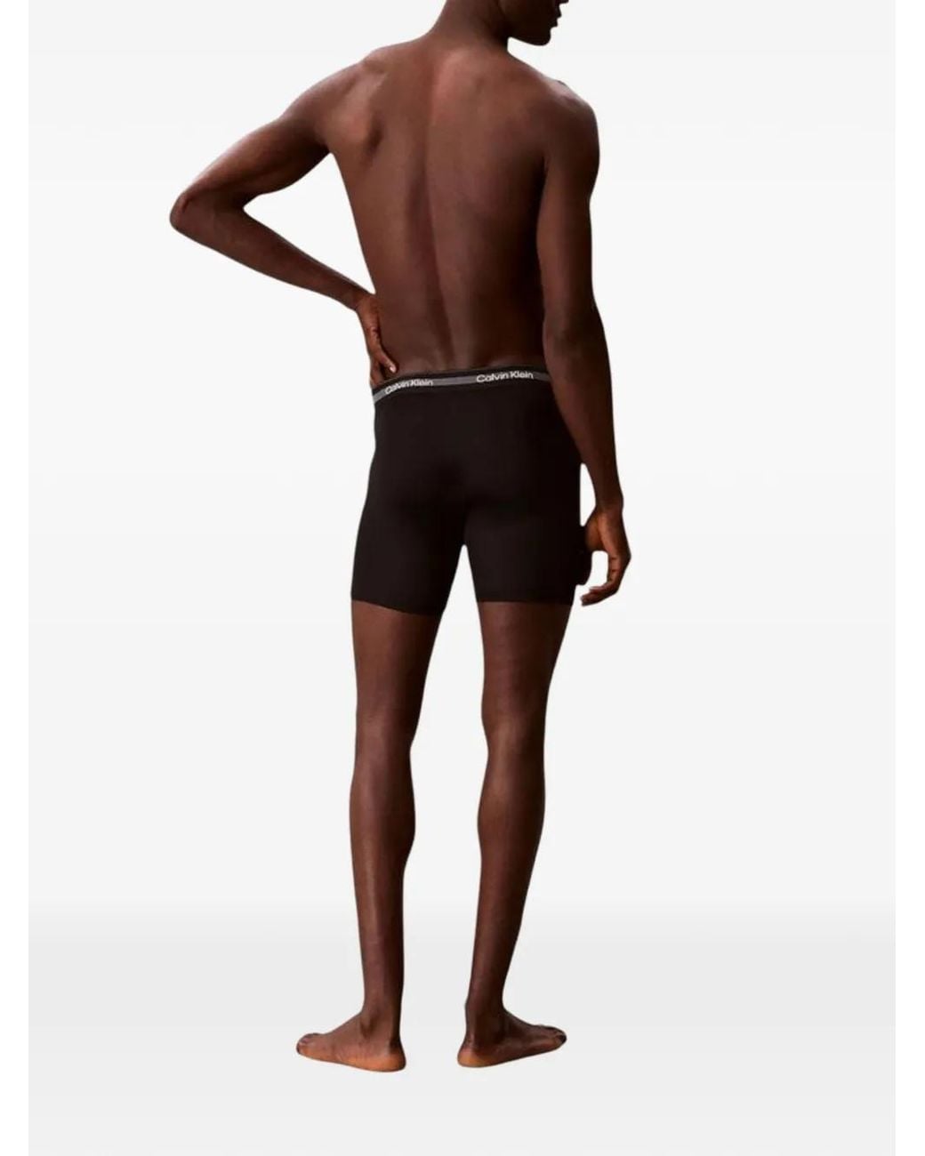 Calvin Klein Black Logo-Waistband Boxers for men