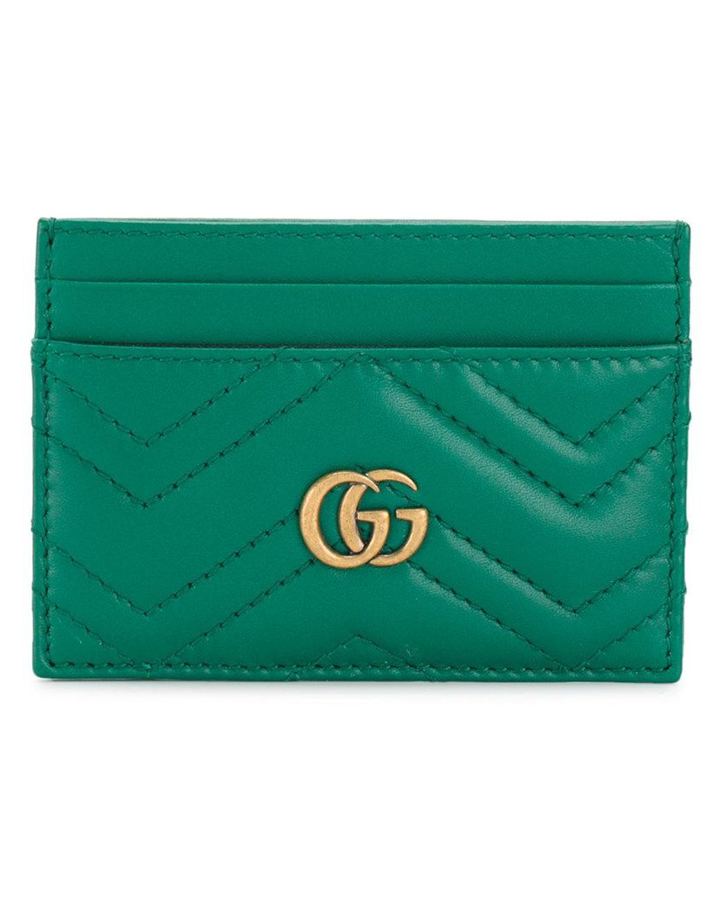 Gucci marmont card case green on sale