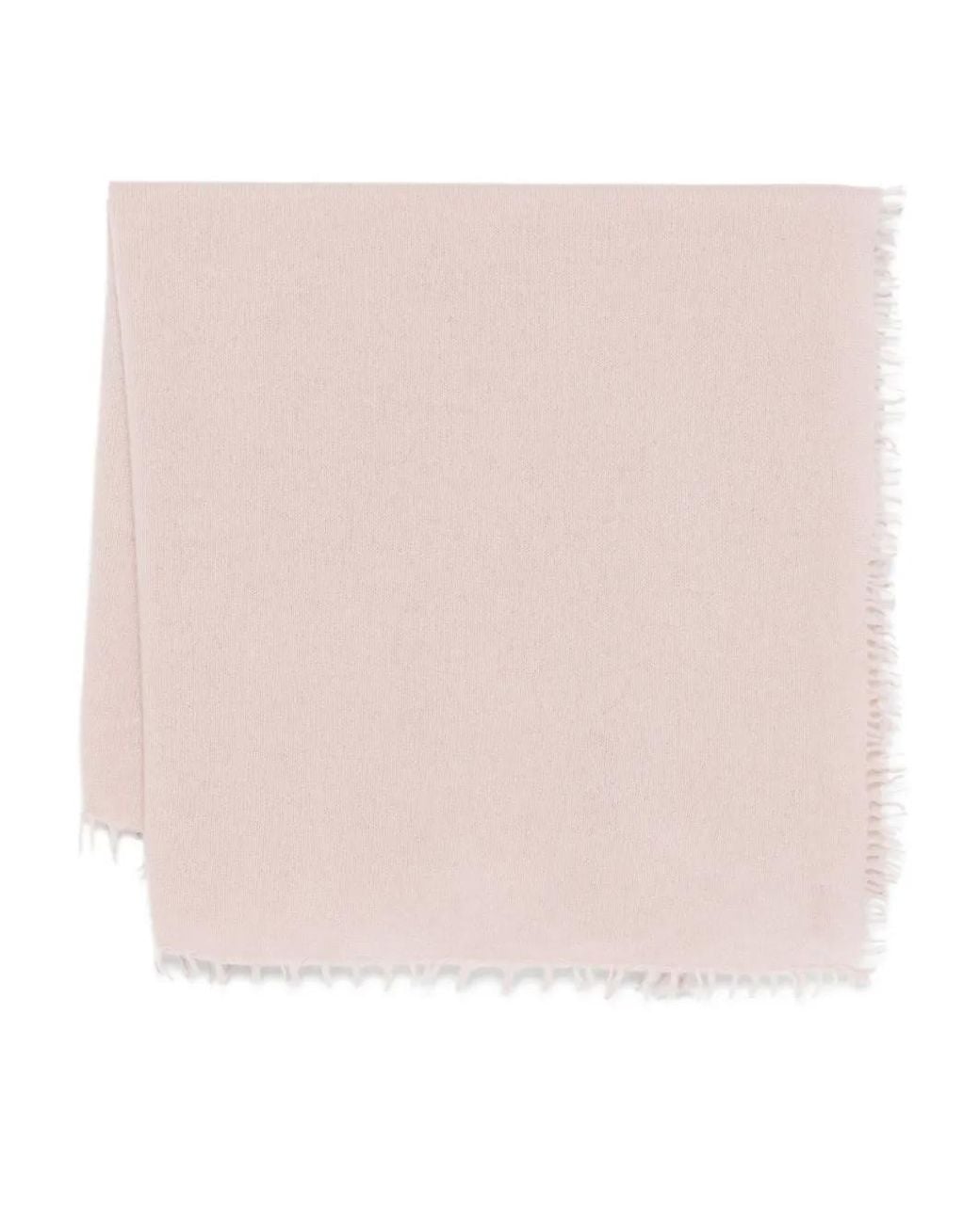 Liska Pink Frayed-Edges Cashmere Scarf
