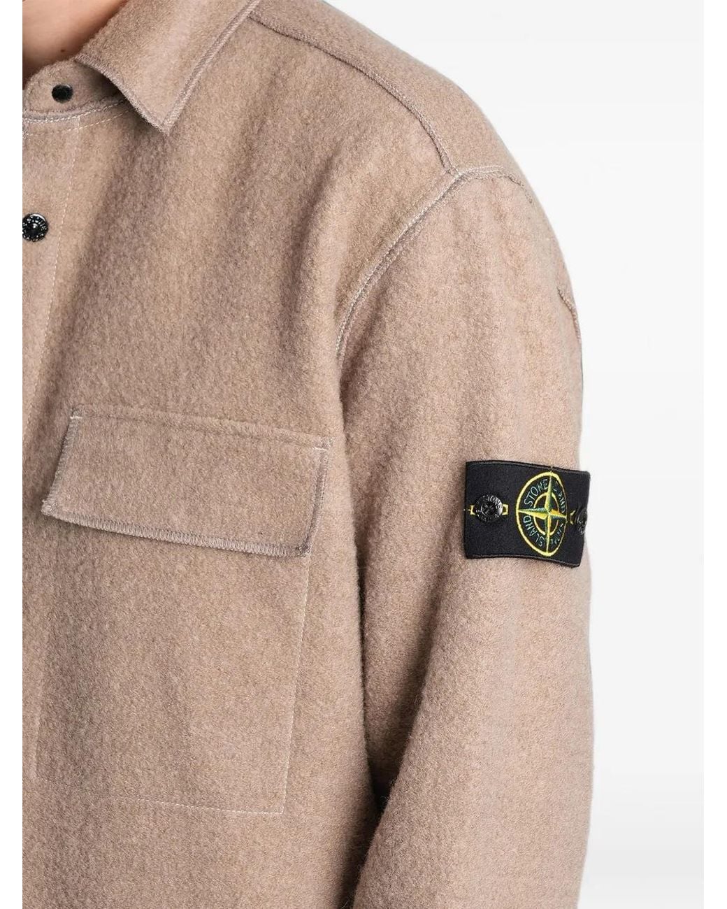 Stone Island Natural Logo-Patch Jacket for men