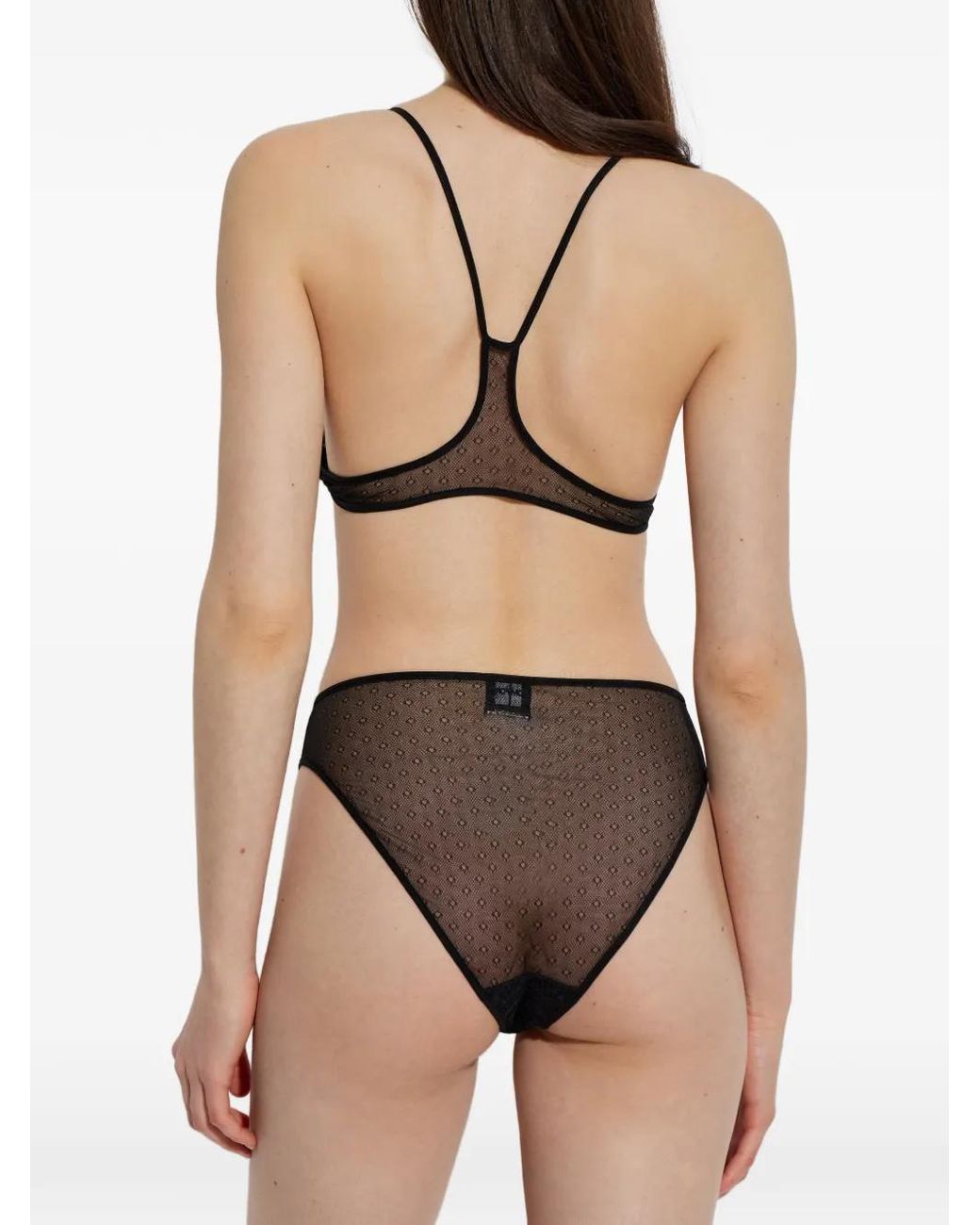 Tom Ford Black Lace-Panelled Point D'Esprit Briefs