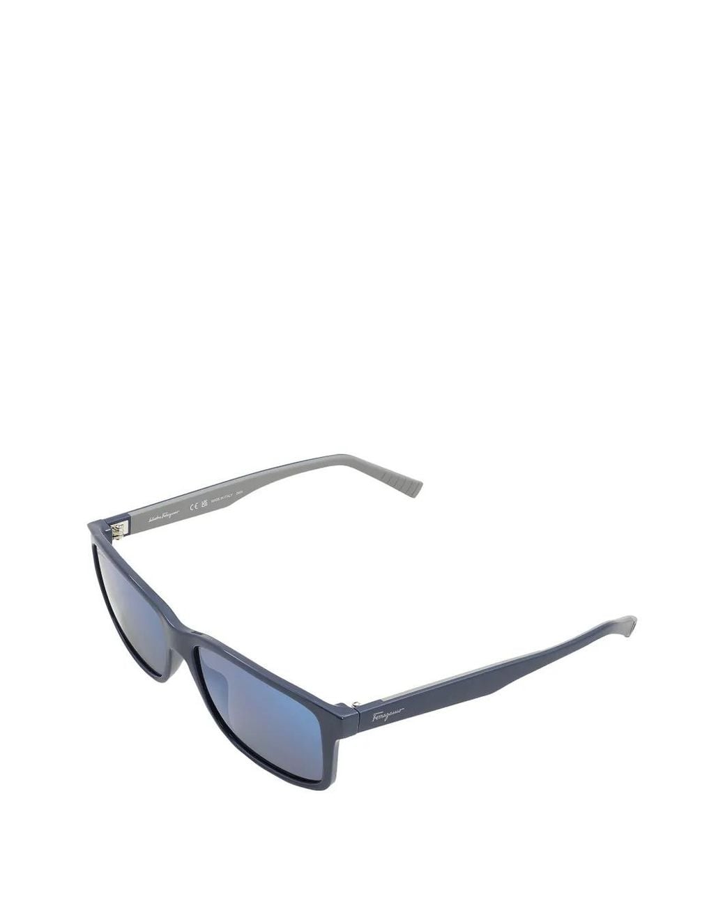 Ferragamo Blue Lunettes De Soleil À Monture Rectangulaire