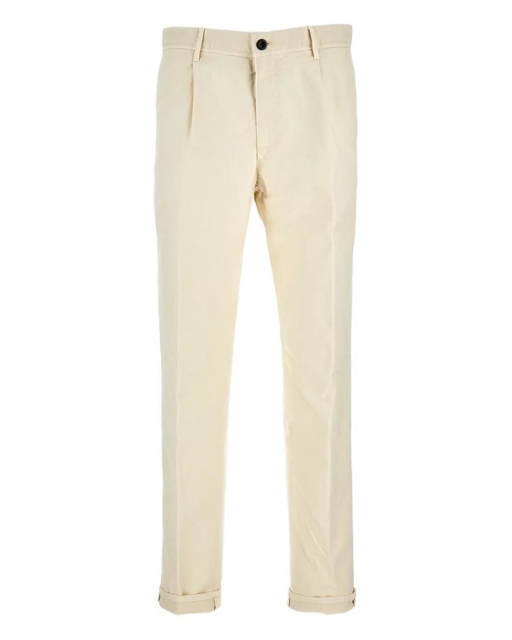 Incotex Natural Pleated-Front Trousers for men