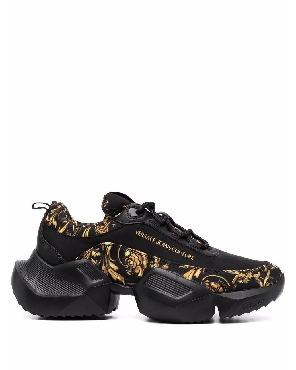 Versace Jeans Couture Regalia Baroque Print Sneakers in Black for Men ...