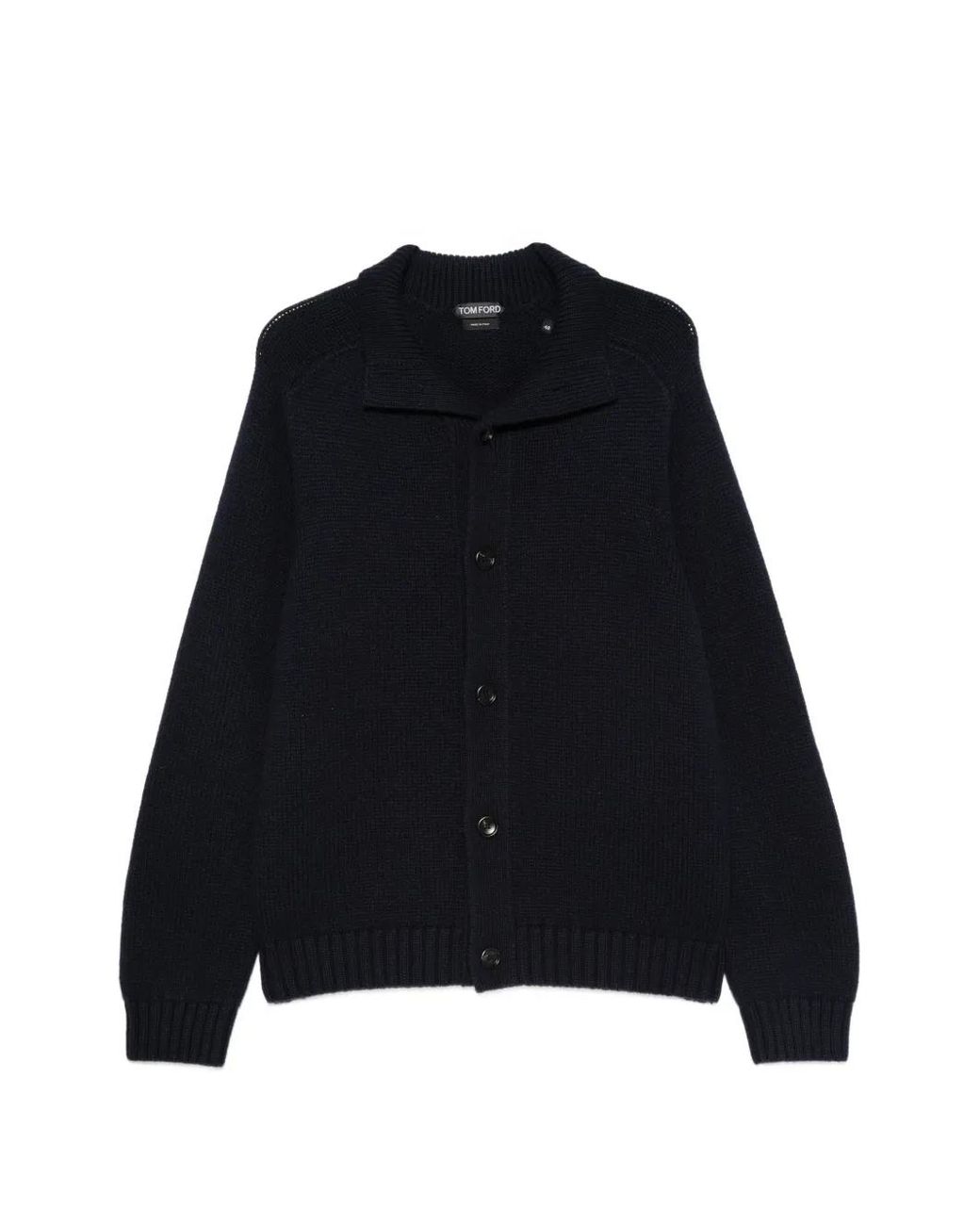 Tom Ford Black Coarsehair Cashmere Cardigan for men
