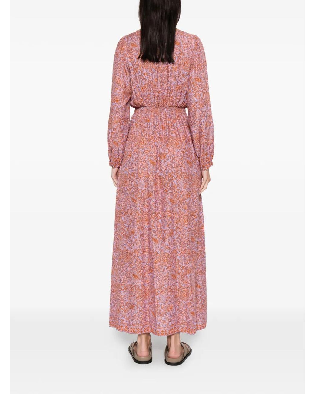 Natalie Martin Pink April Buttoned Floral Shangri Dress