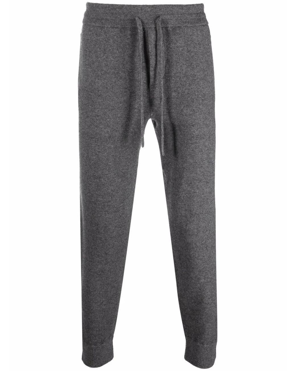 Vince Gray Solid-Color Knit Track Pants for men