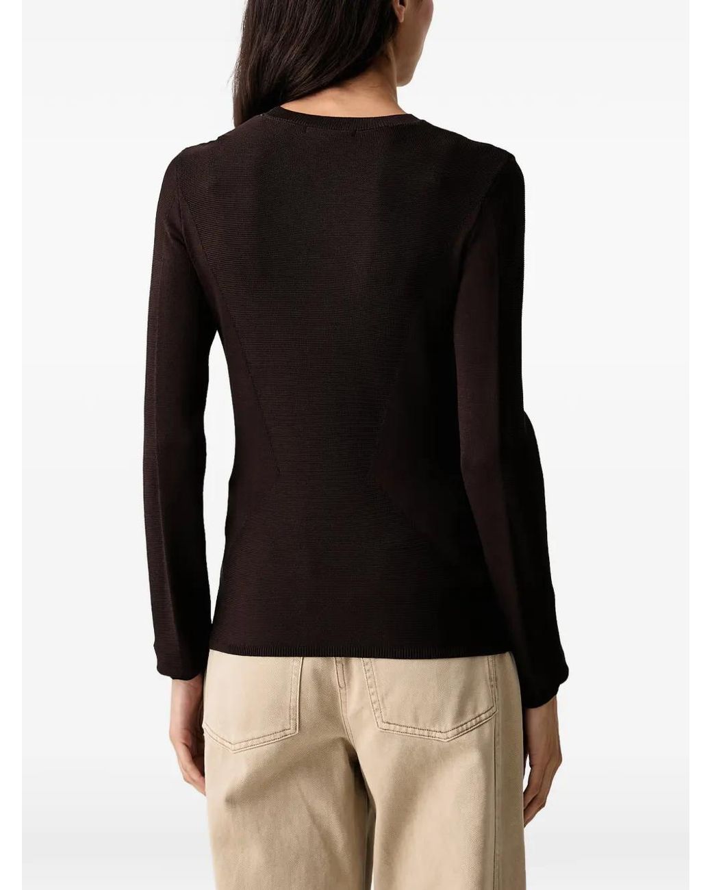 ARMANI EXCHANGE Black Regular Fit Pullover Knitted
