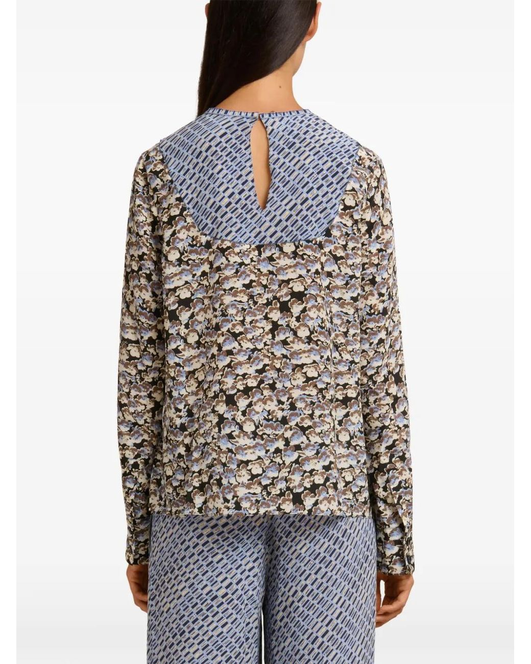 Marni Multicolor Silk Woven Top