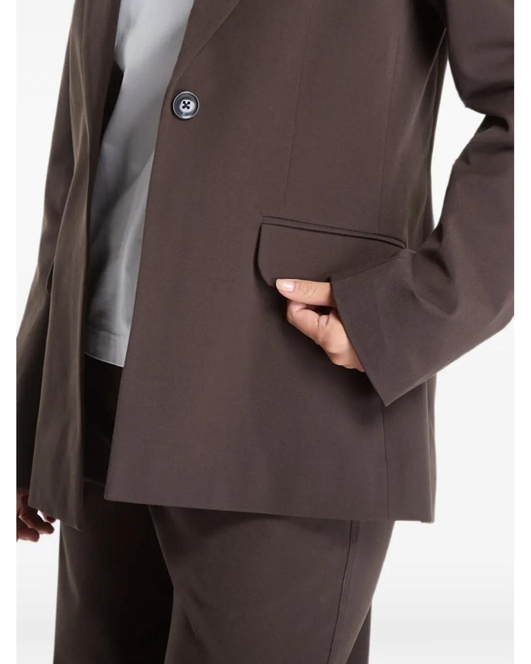 Samsøe & Samsøe Brown Saheaven Single-Breasted Blazer