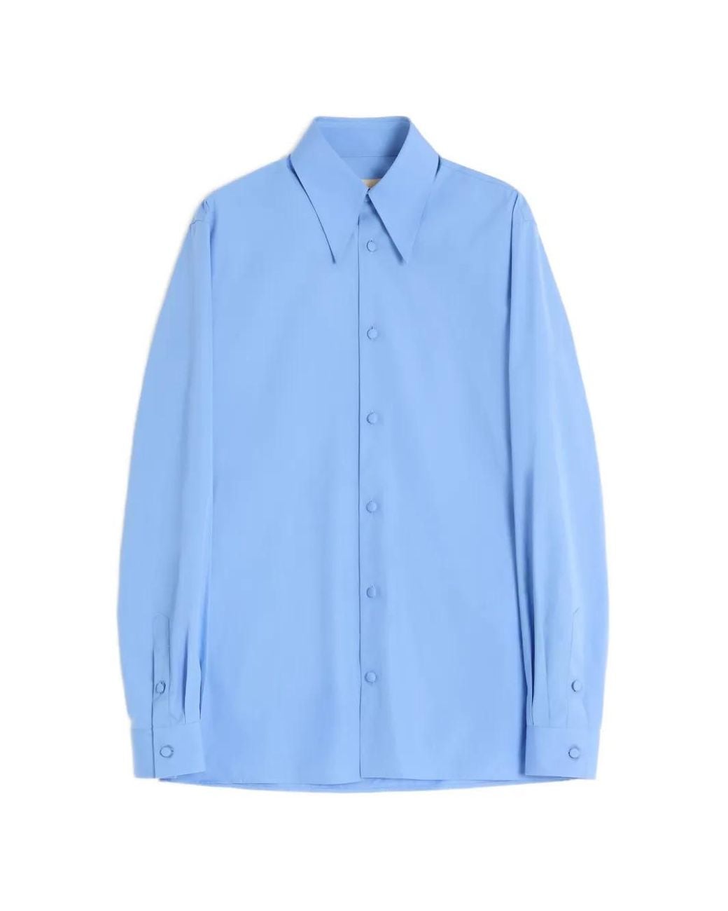 Valentino Garavani Blue Cotton Poplin Shirt for men