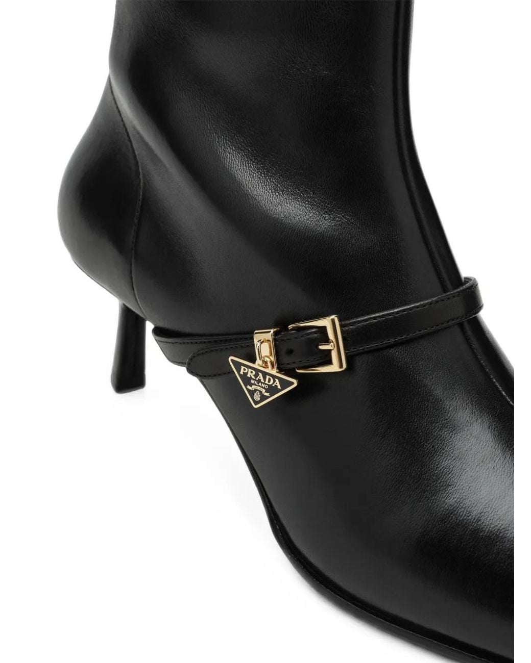 Prada Black Stretch Nappa-Leather Booties