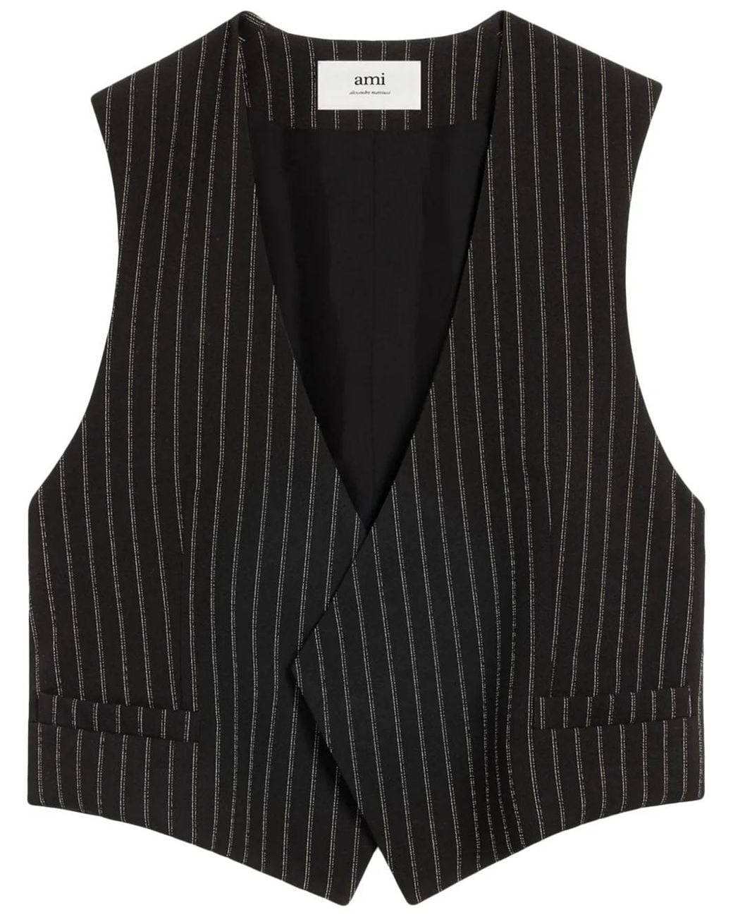 Top Gessato di AMI in Black