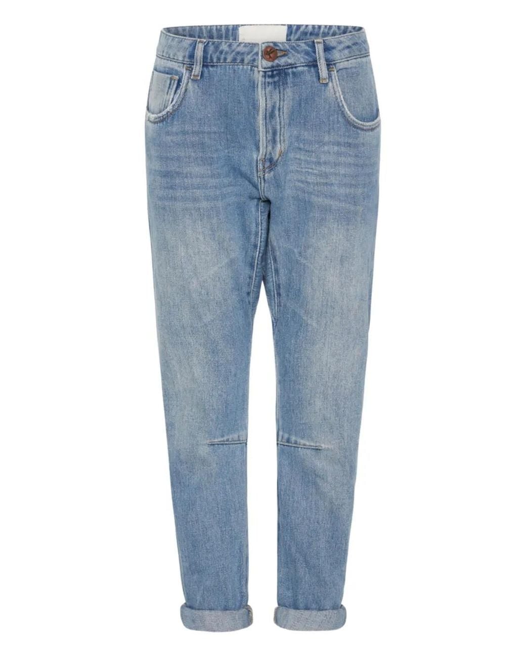 One Teaspoon Blue Logo-Patch Jeans
