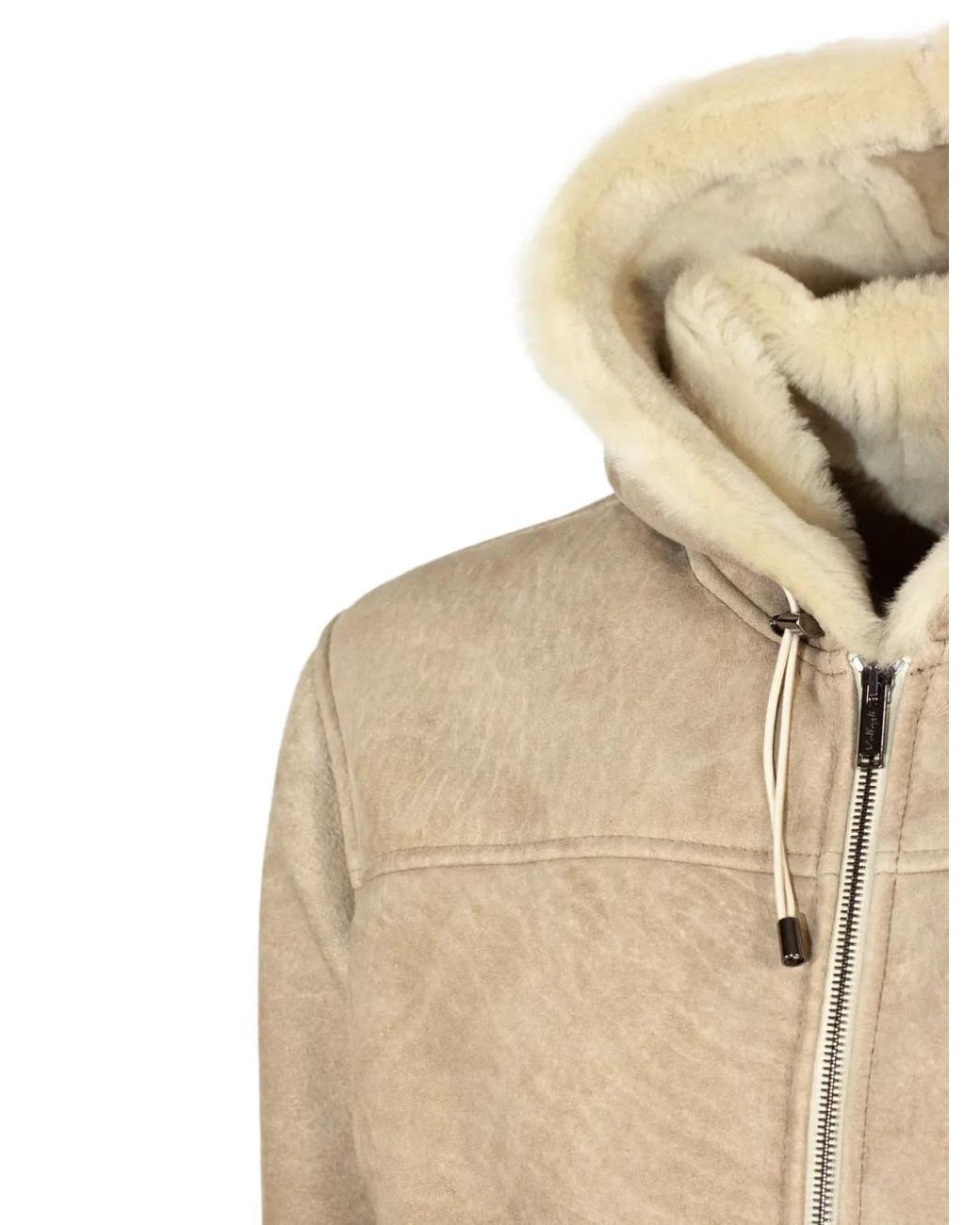 Volfagli Natural Suede Hooded Jacket for men
