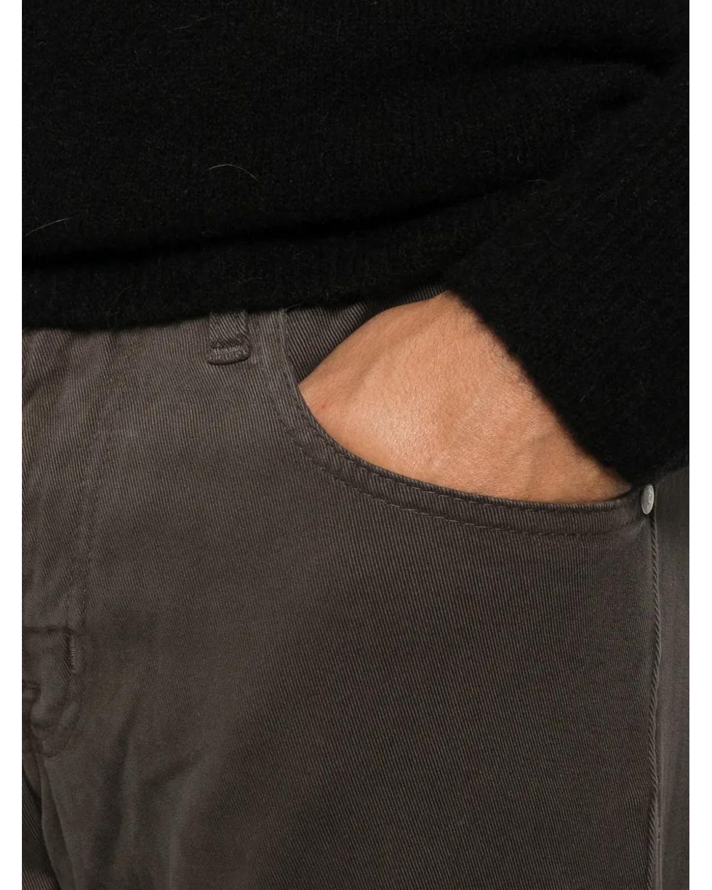 Sartoria Tramarossa Gray Pantalon Michelangelo À Patch Logo for men