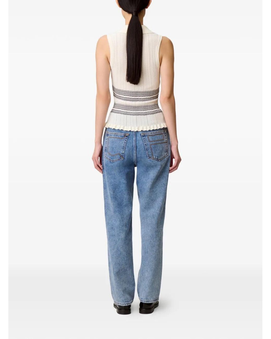 Claudie Pierlot White Fine Knit Top