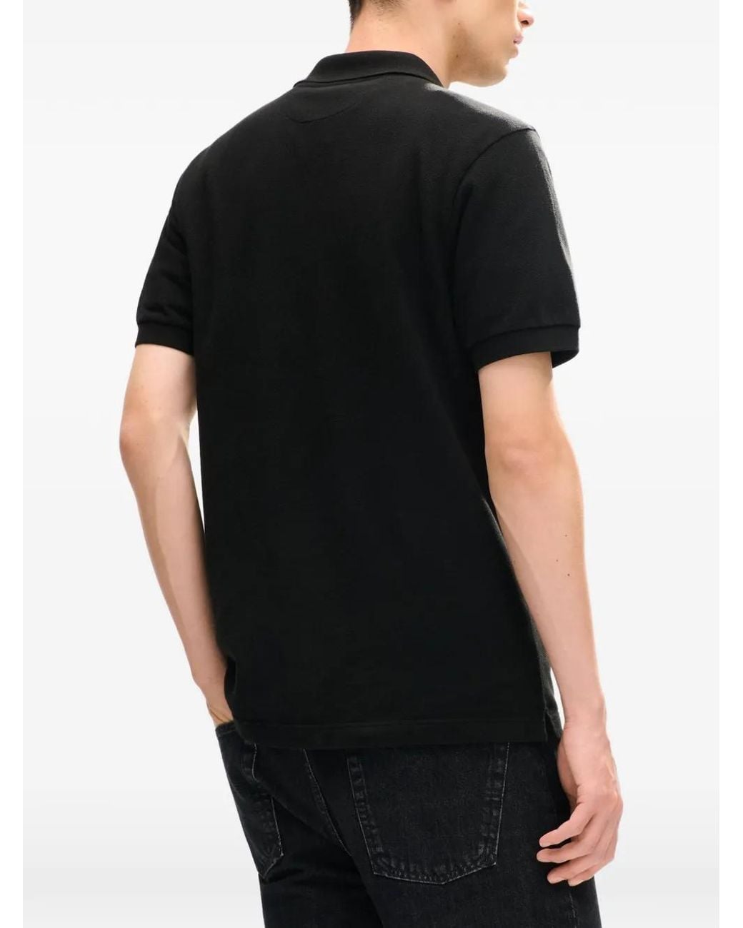 KENZO Black Work And Play Logo-Appliqué Polo Shirt for men