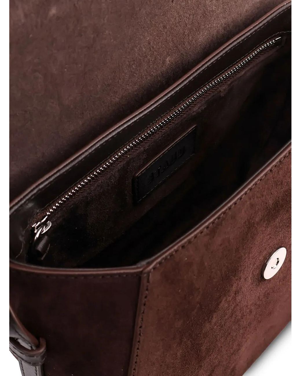 Staud Brown Bella Saddle Flap Closure Crossbody Bag
