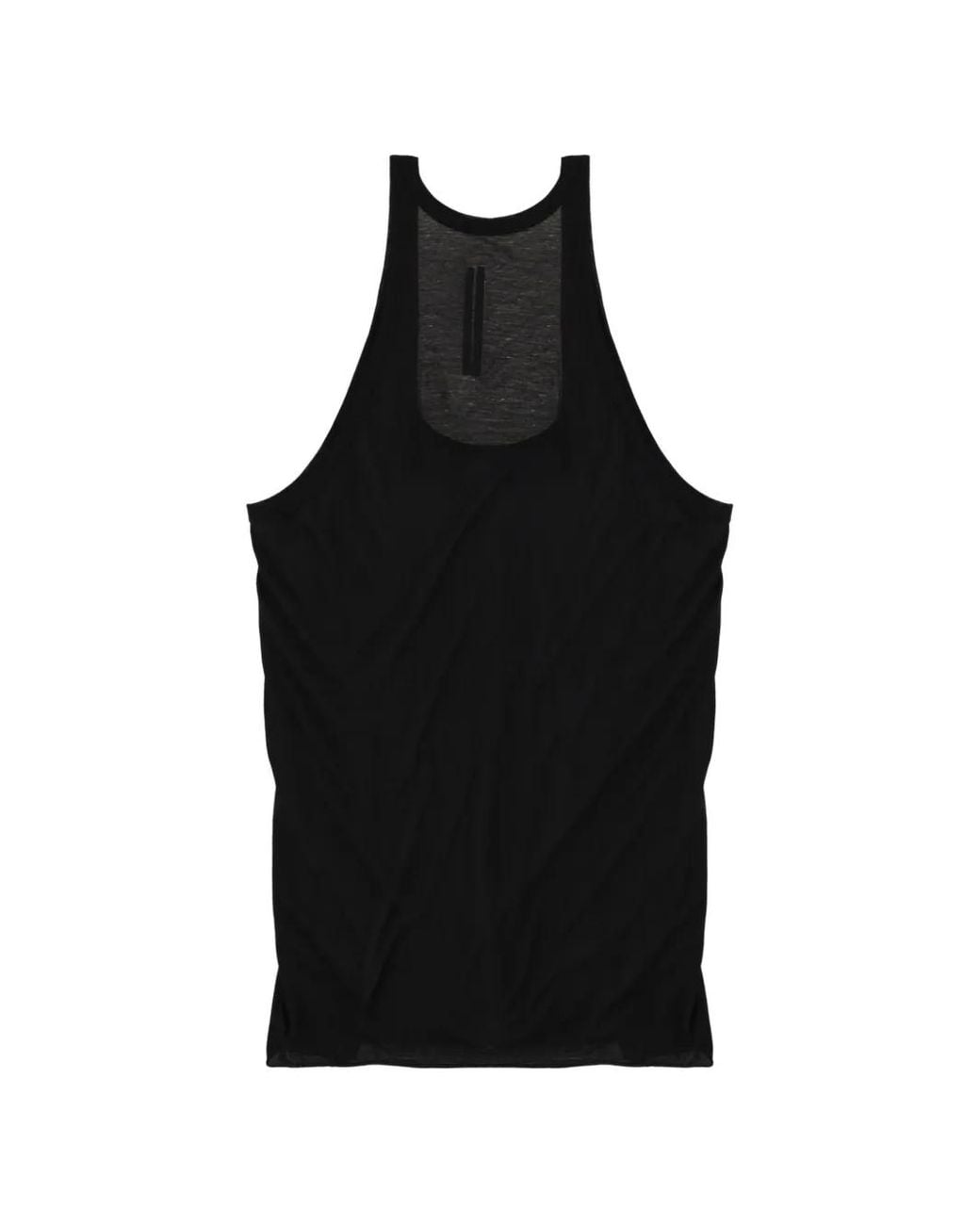 Rick Owens Black Temple Open Pony Tank for men