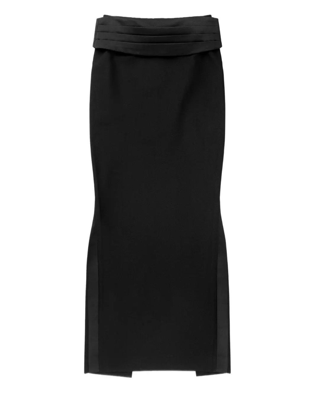 Area Black Column Maxi Skirt