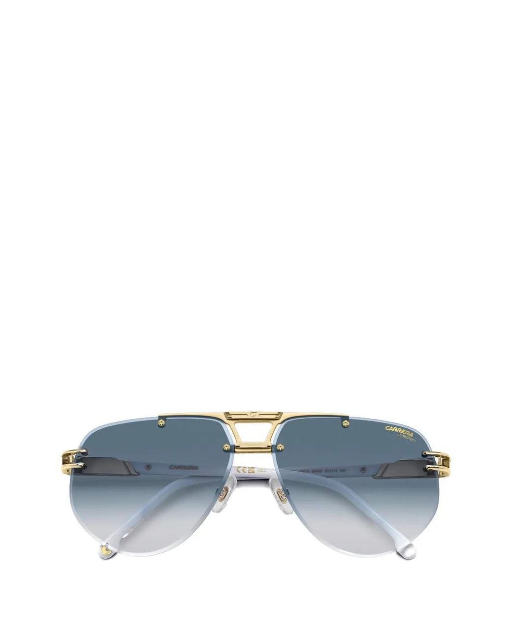 Carrera Blue Rimless Pilot Sunglasses for men