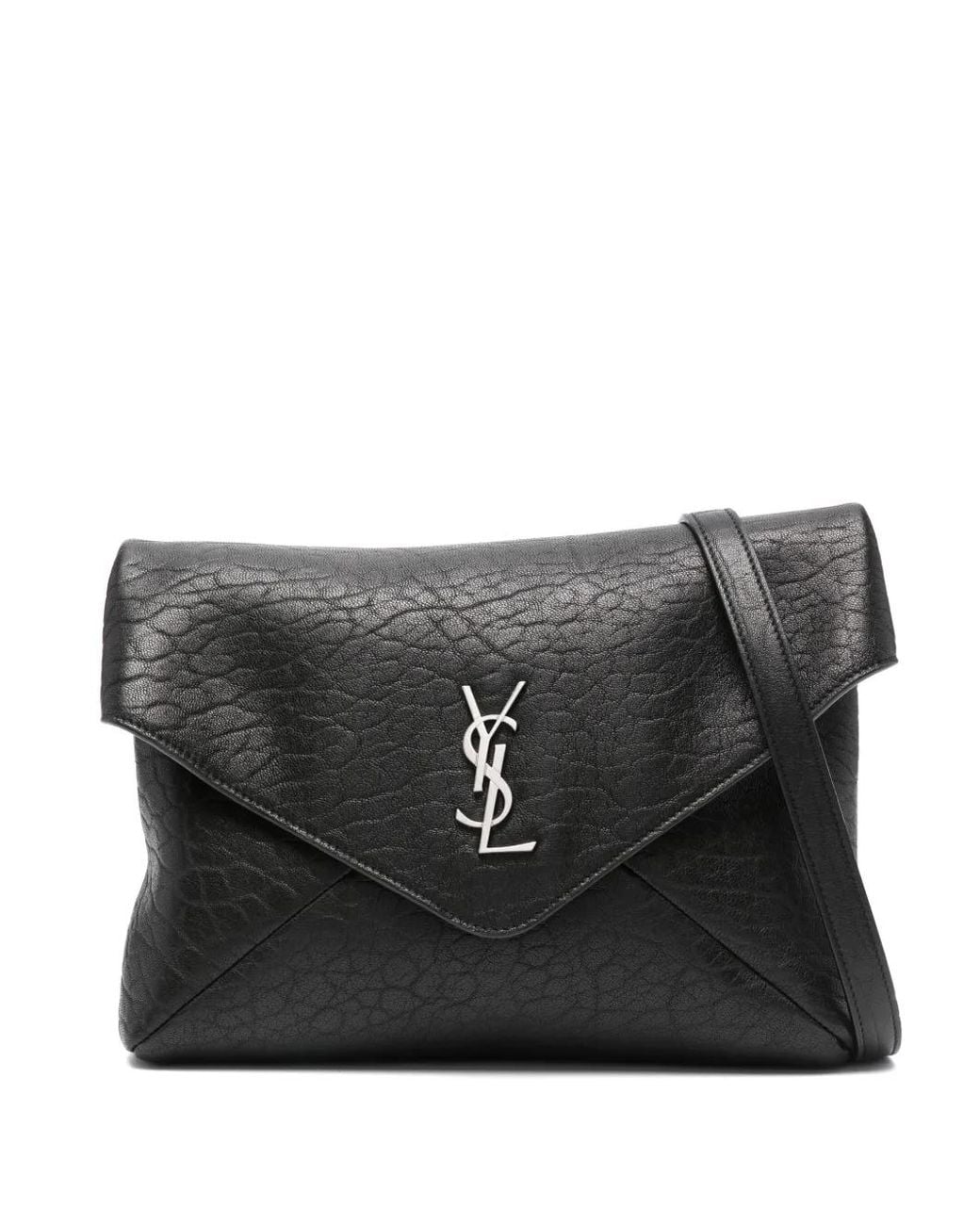 Saint Laurent Black Cassandre Envelope Messenger