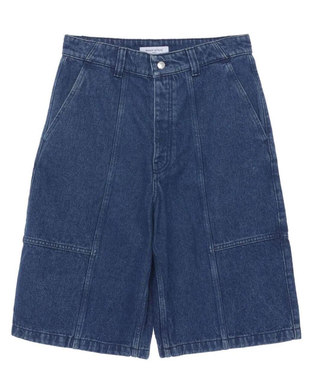 Maison Kitsuné Blue Workwear Denim Shorts for men