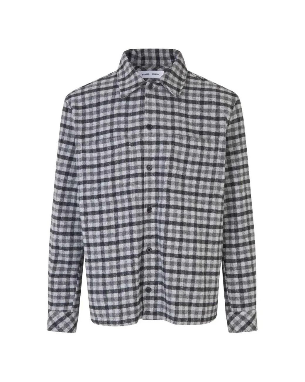 Samsøe & Samsøe Gray Sacastor Checked Jacket for men