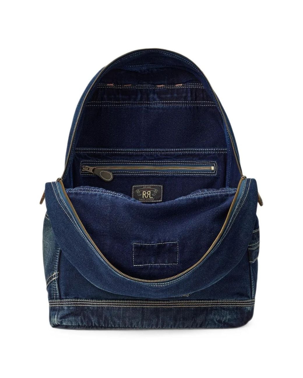RRL Blue Lee Logo-Patch Backpack for men