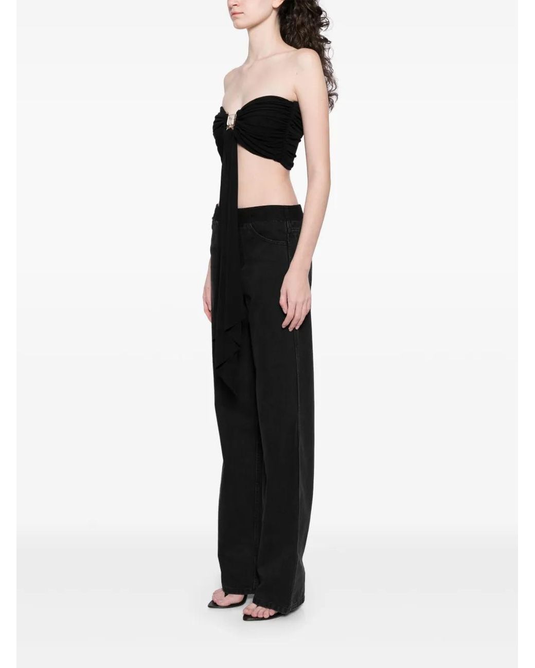 Christopher Esber Black Bezel Quartz Draped Top