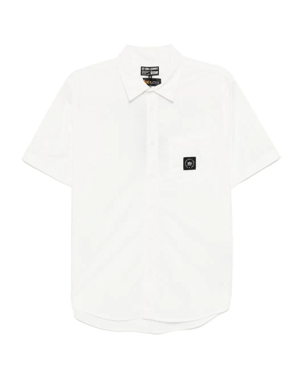 Izzue Hemd Mit Logo-Patch in White für Herren