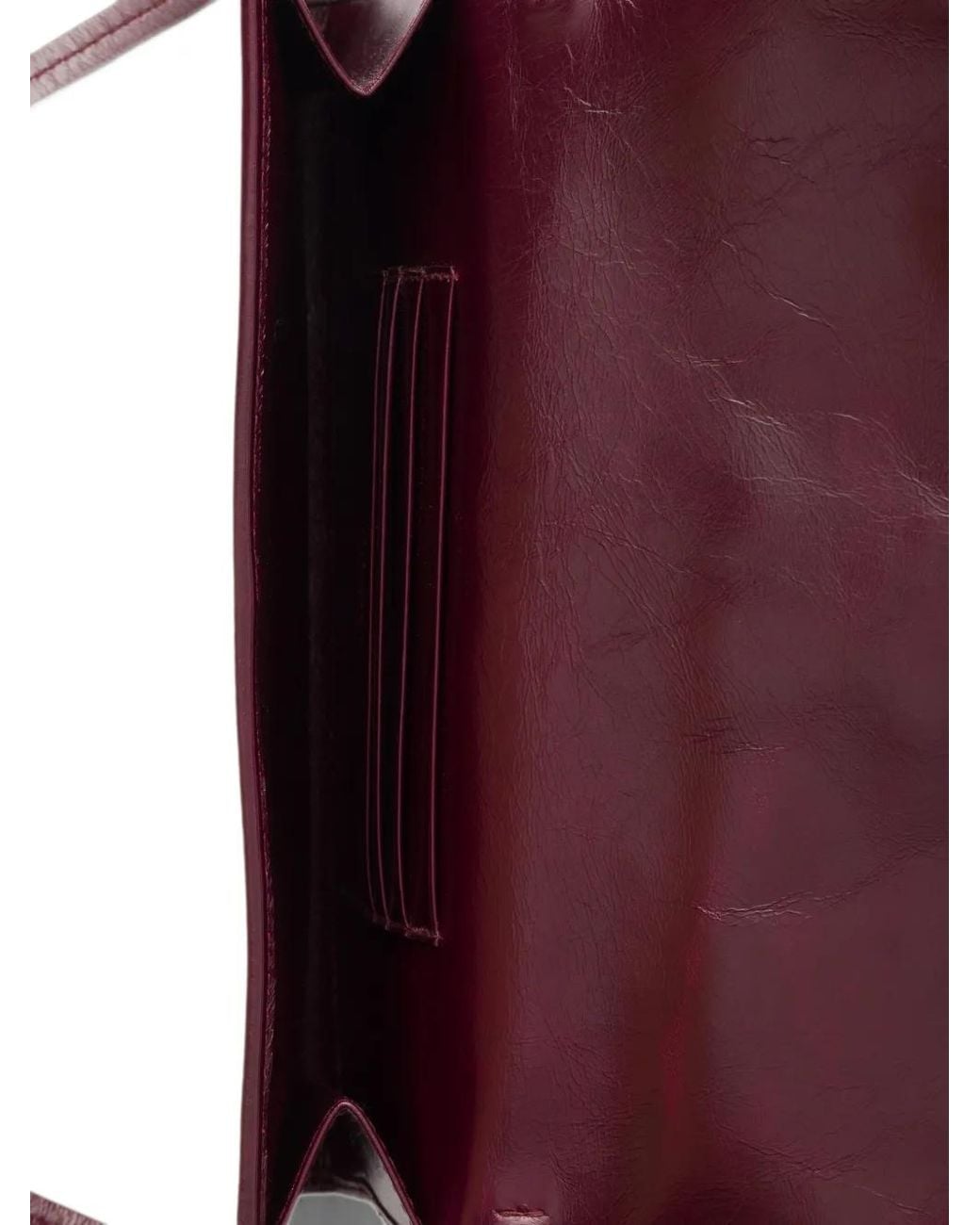 Prada Purple Portefeuille En Cuir À Bride Portée Épaule