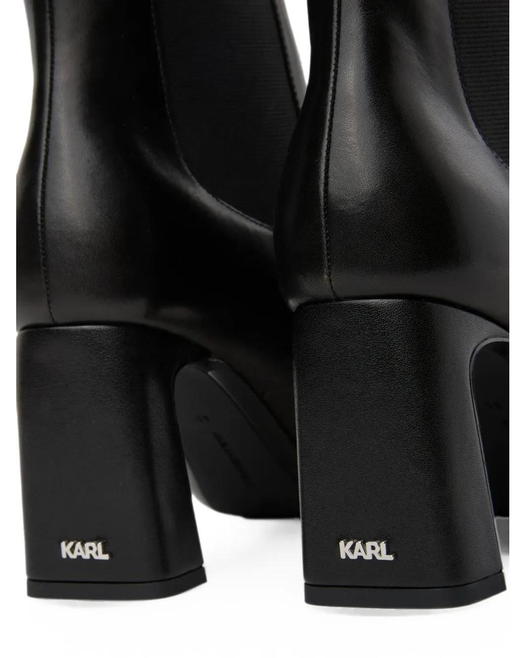 Karl Lagerfeld Black Kati Chelsea Buckle Boots