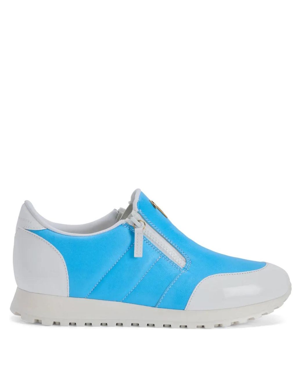 Giuseppe Zanotti Blue Ilde Run Double-Zip Low-Top Sneakers for men