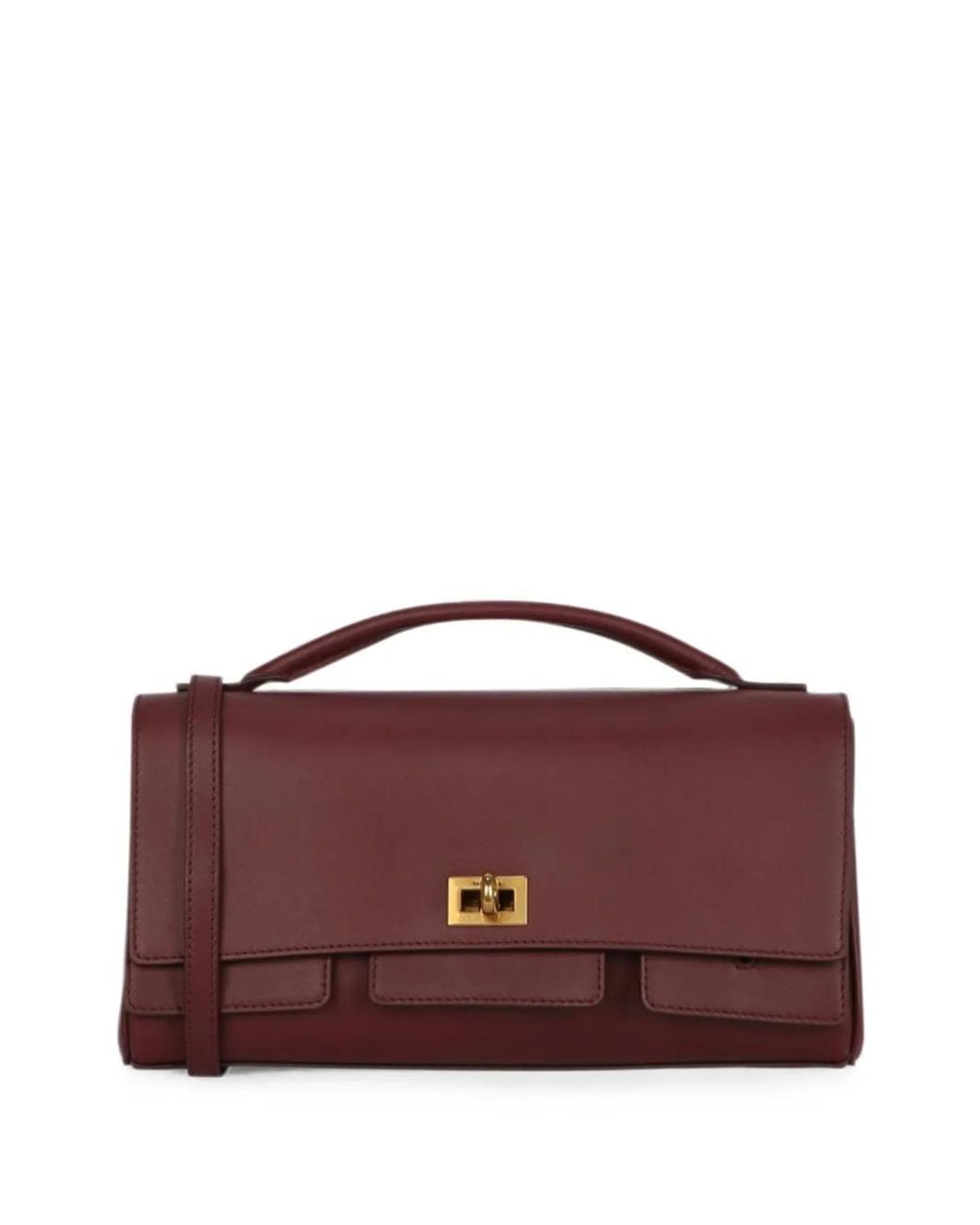 Balenciaga Purple Small Bel Air Leather Tote Bag