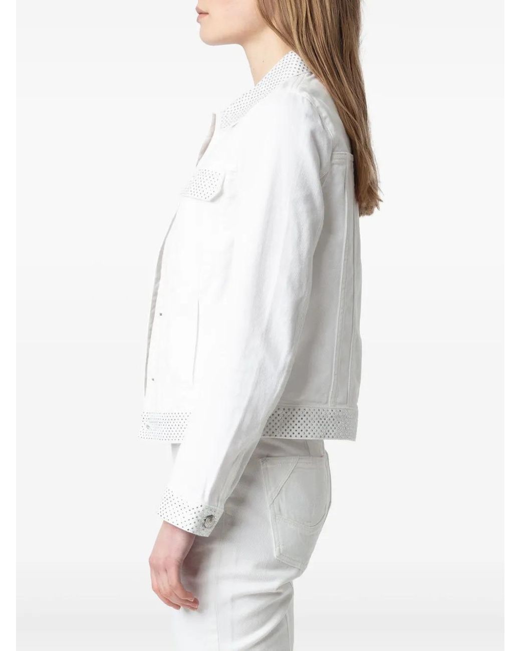 Zadig & Voltaire White Kioky Denim Jacket