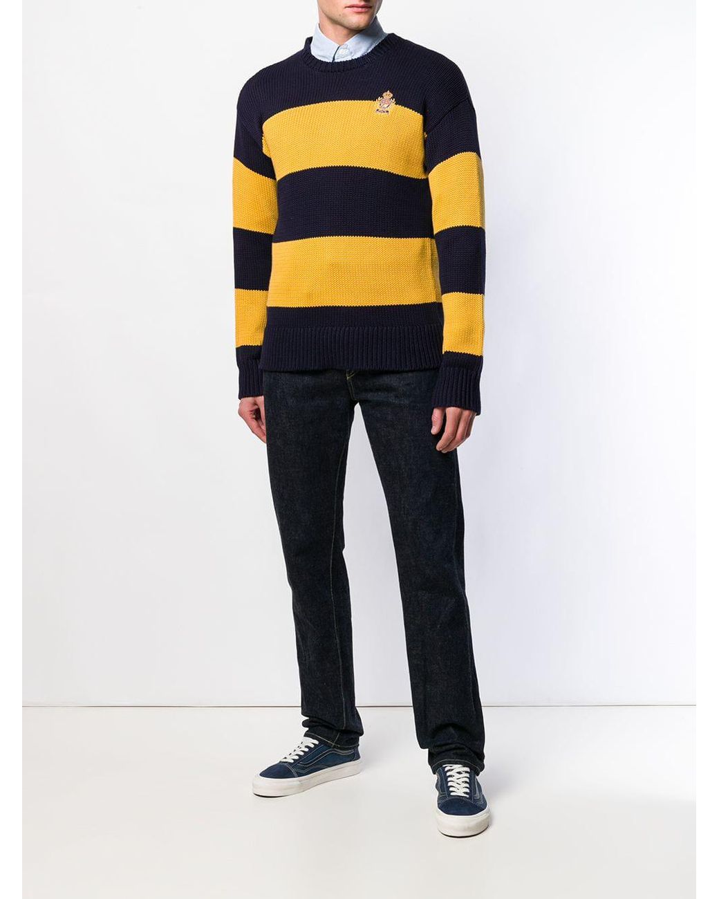 Maglione a righe orizzontali da Uomo di Polo Ralph Lauren in Blu | Lyst