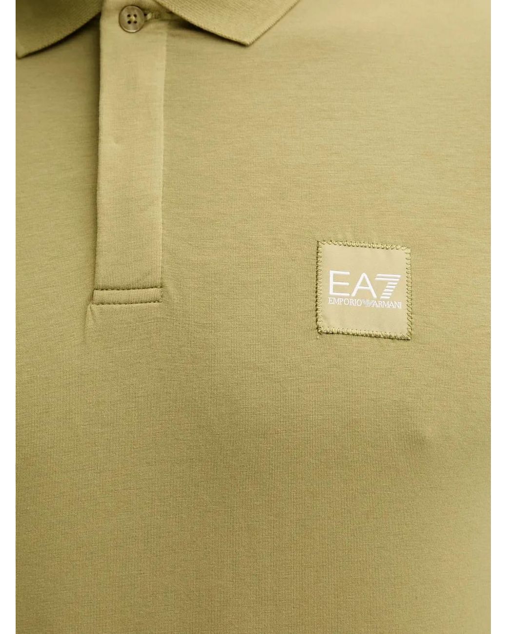 EA7 Green Logo Polo Shirt for men