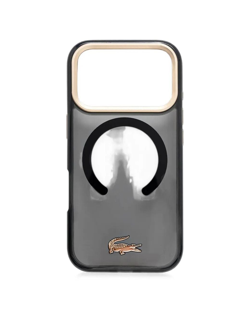 Lacoste Black Logo-Plaque Translucent Iphone Case