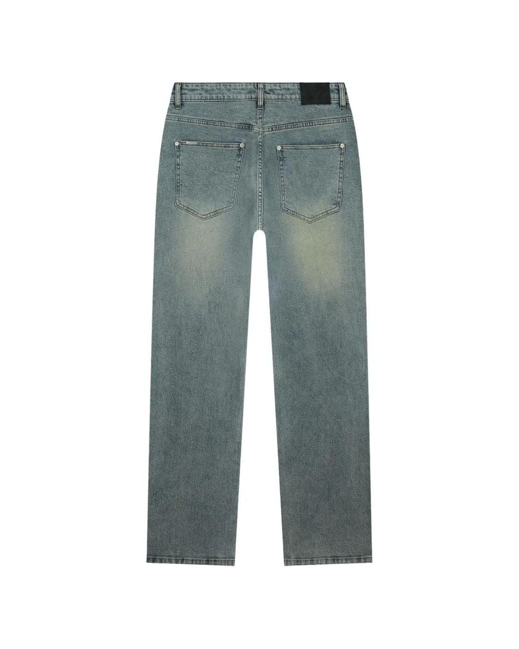 don't waste culture Blue Quiono Faded Jeans for men