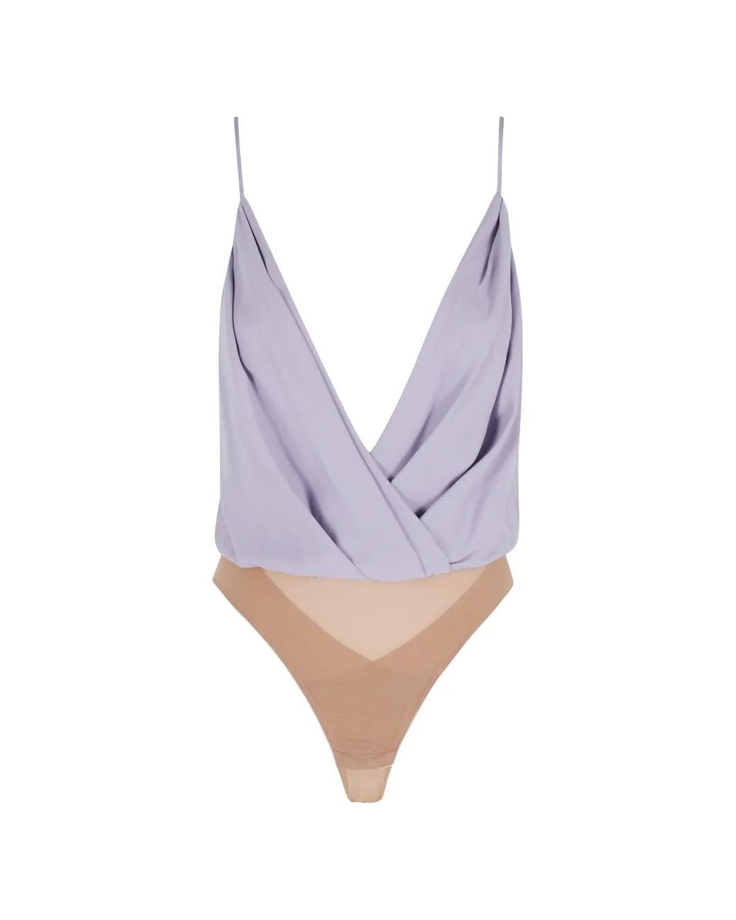 Elisabetta Franchi Purple Body Georgette Drapé