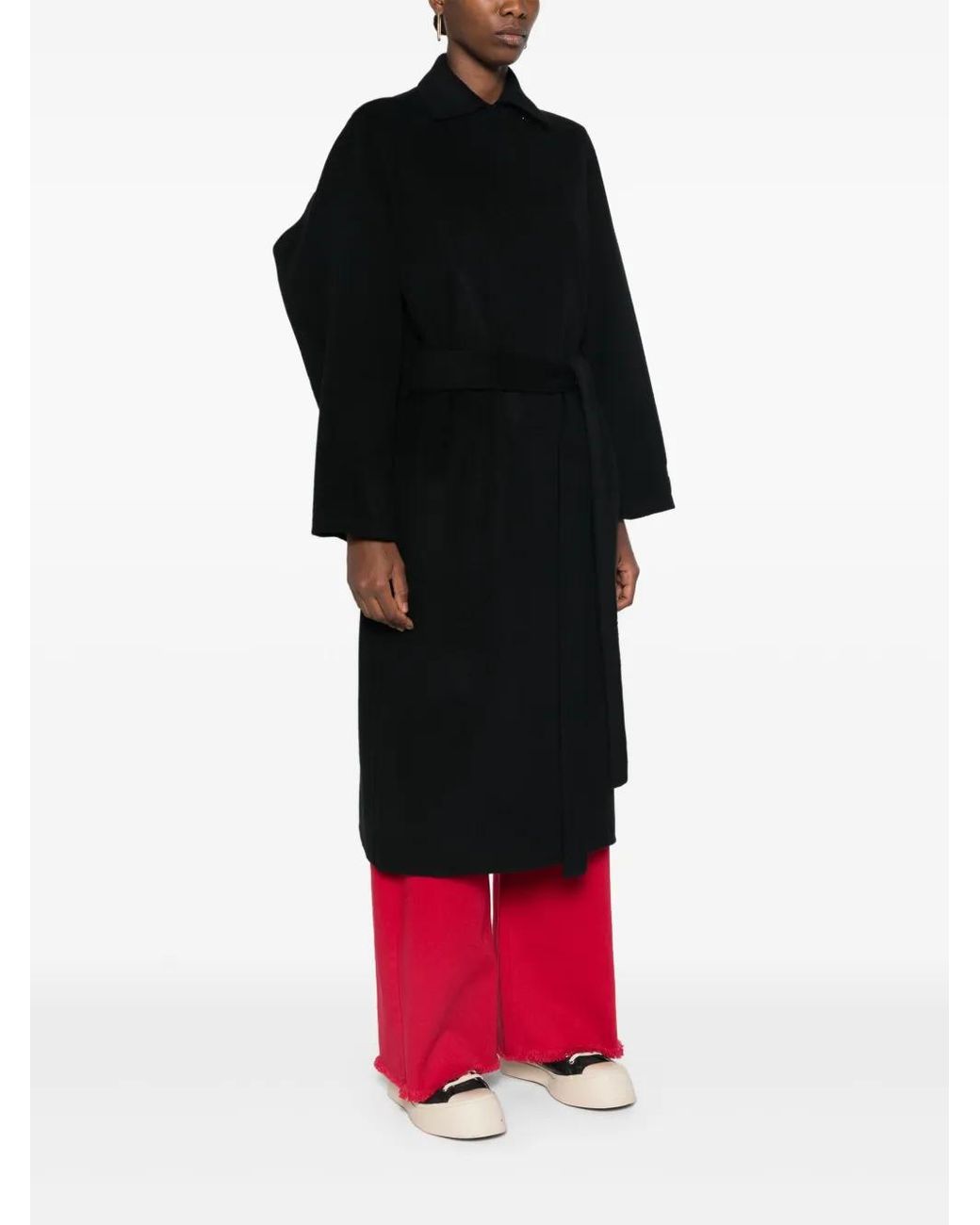 KENZO Black Double-Breasted Coat