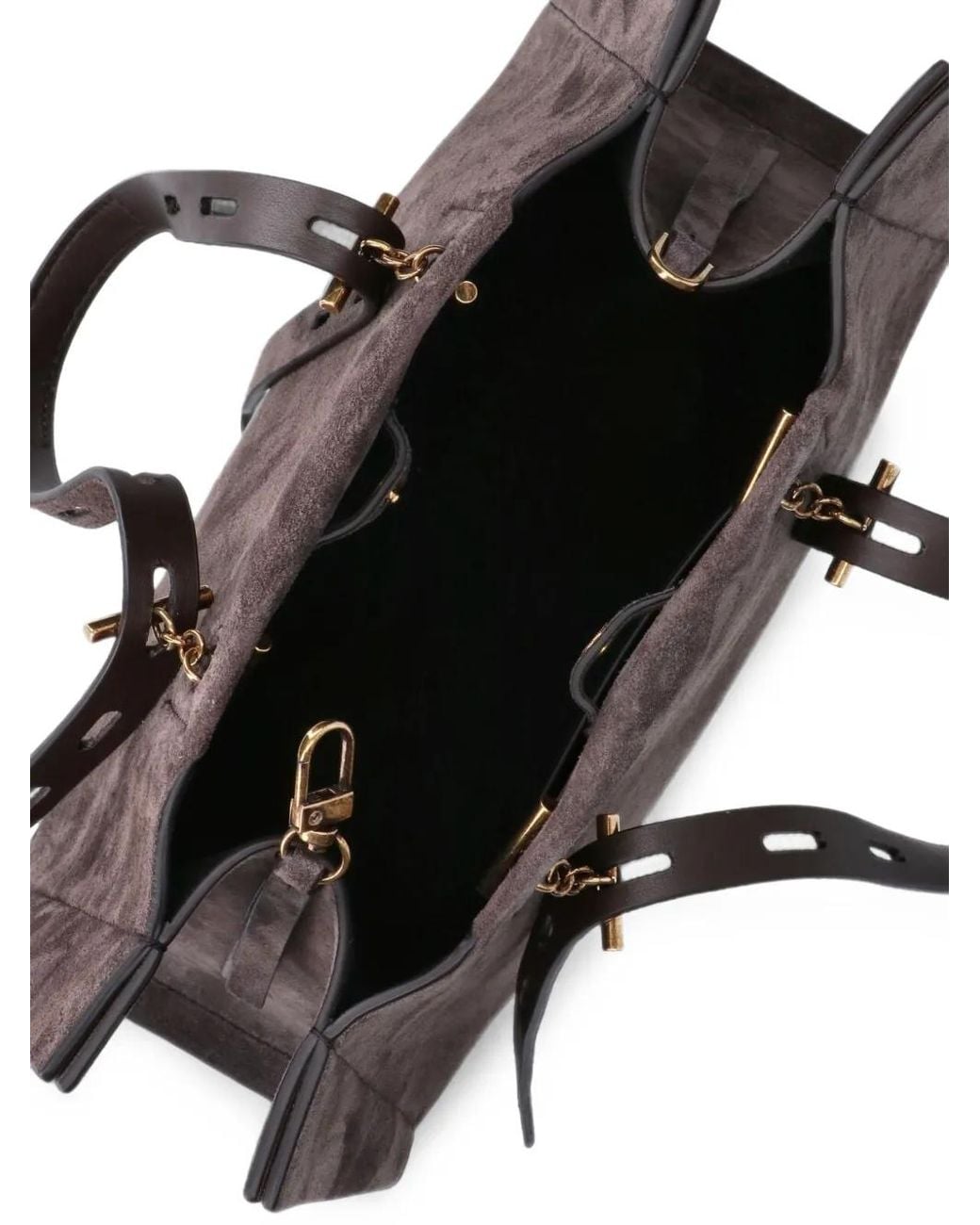 MINOBOSSI Brown Paulina Suede Tote Bag